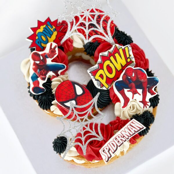 spiderman number cake