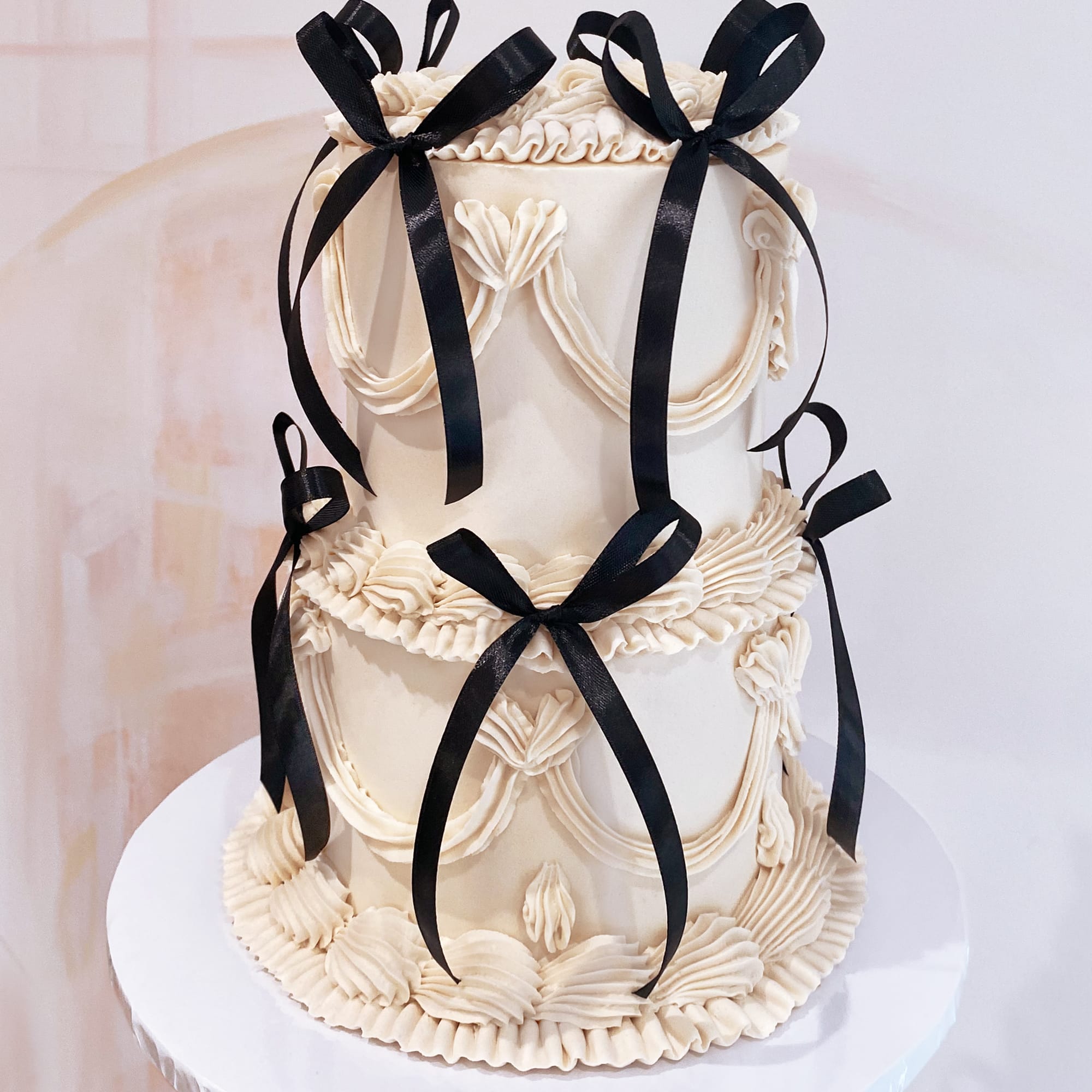 Two Tier Bow Cake